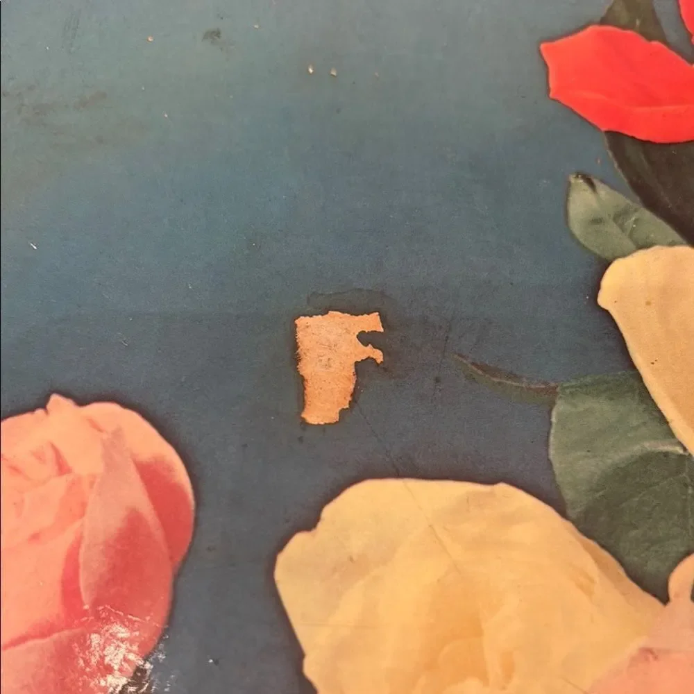 Vintage Floral Tray with Colorful Roses